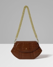 Lusso Structured Bag – With Crossbody Strap & Gold Braided Shoulder Chain