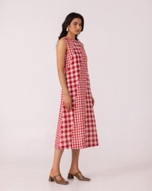Waltz Checkered Handwoven Dress
