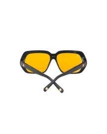 Rectangular Acetate Dark Night Black Sunglasses