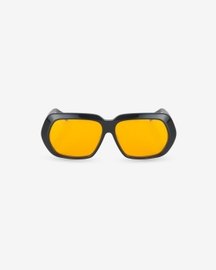 Rectangular Acetate Dark Night Black Sunglasses
