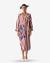 Revolt Bric Wrap Appliqué Dress