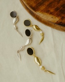 Gold Mango Drop Earrings