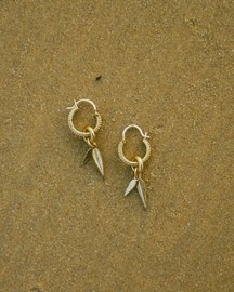 Gold Mango Leaf Hoops