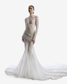 Ruched Butter Paper Dress