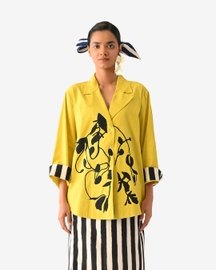 Mono Citrus Appliqué Jacket Top