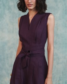 Sculpted Linen Jumpsuit