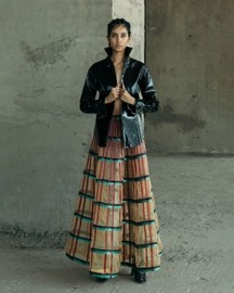 Glass Embroidered Circular Skirt