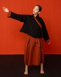 Padma Box Pleated Skirt