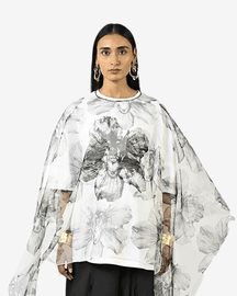 Canine Print Organza Kaftan
