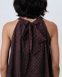 Maroon Iris Halter Top