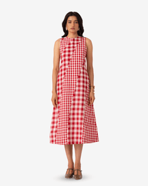 Waltz Checkered Handwoven Dress
