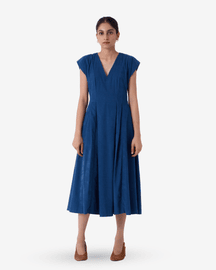 Lada Blue Needlecord Dress