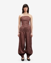 Gathered Corset Jumpsuit