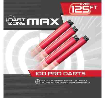 Prime Time | Dart Zone Max Pro Ruby Standard Length Darts Refill 100 Pack 14Y+