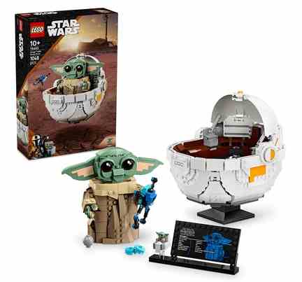 LEGO | LEGO Star Wars: The Mandalorian Grogu With Hover Pram, Buildable Figure 75403 Building Blocks Toys for 10Y+
