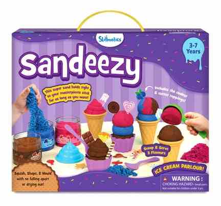 Skillmatics | Skillmatics Sandeezy: Ice Cream Parlour, Sensory Toy & Pretend Play Set, 3Y+