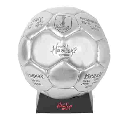 Hamleys | Hamleys Silver PVC Football – Premium World Cup Edition with Historical Winners List & High-Gloss Finish for Kids 5Y+