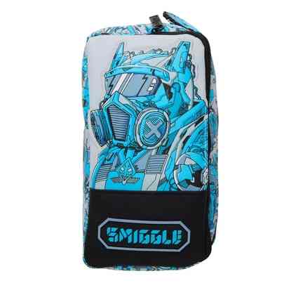 Smiggle | Smiggle Realm Grey Pocket Character Pencil Case for Kids, 3Y+