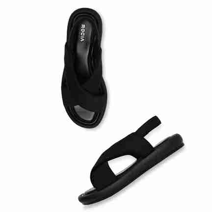 Black Women Casual Cross Sandals