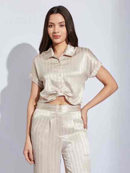 Latin Quarters | Latin Quarters Women Beige Half Sleeve Blouse