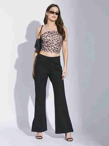 Latin Quarters | Latin Quarters Women Black Solid Straight Pant