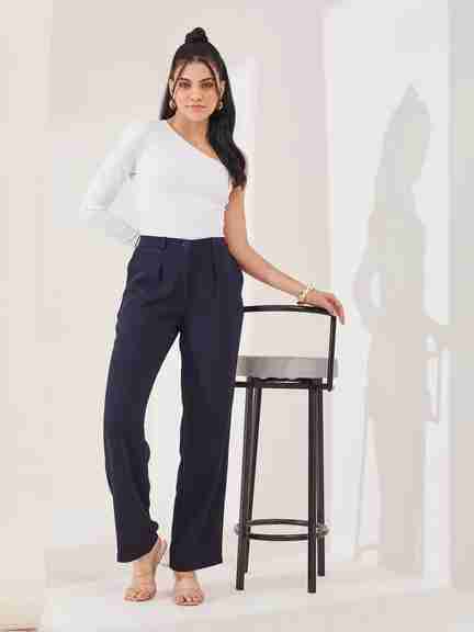 Latin Quarters | Latin Quarters Women'S Blue Solid Straight Pant