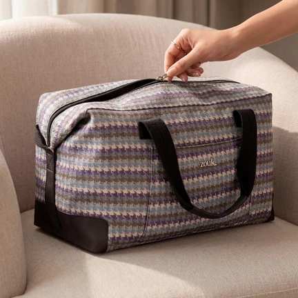 ZOUK | Bombay Houndstooth Collapsible Duffle Bag