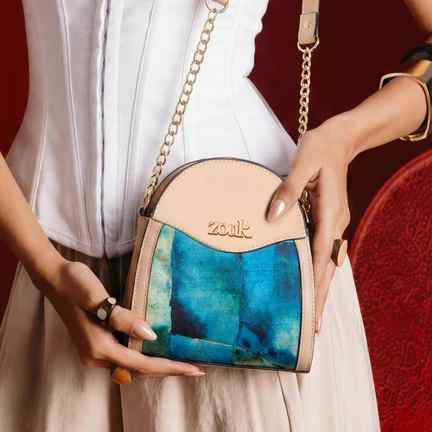 ZOUK | Opalite Mehr Potli Bag (Beige Saffiano)