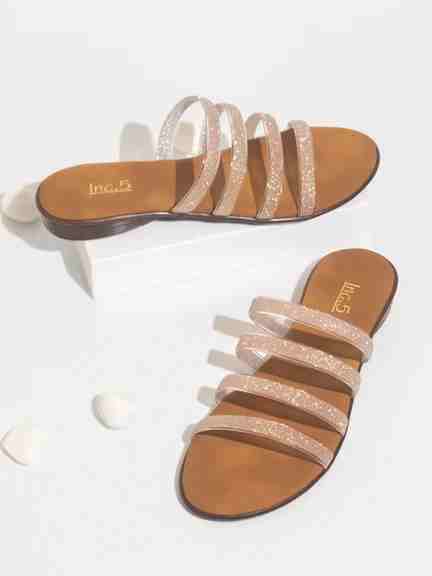 Inc.5 | Womens Beige Casual Strappy Open toe Flat Sandals