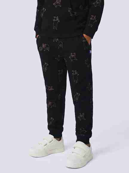 Jack & Jones Jr | Jack & Jones Junior Boys Black Printed Sweatpants