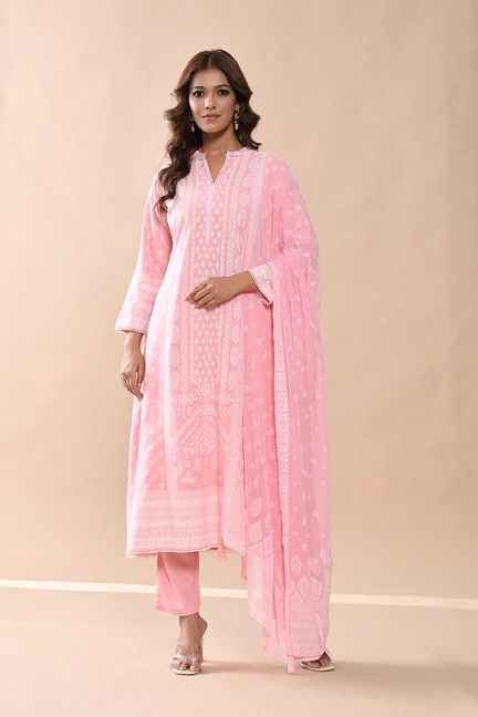 SABHYATA | Peach Printed Kurta Set