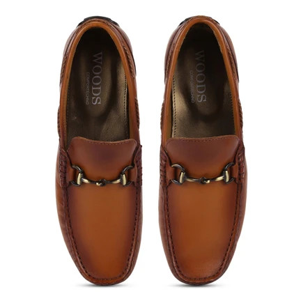 Tan leather loafers for Men