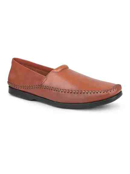 ATESBER | Atesber Tan Solid Casual Slip-on Shoes For Men