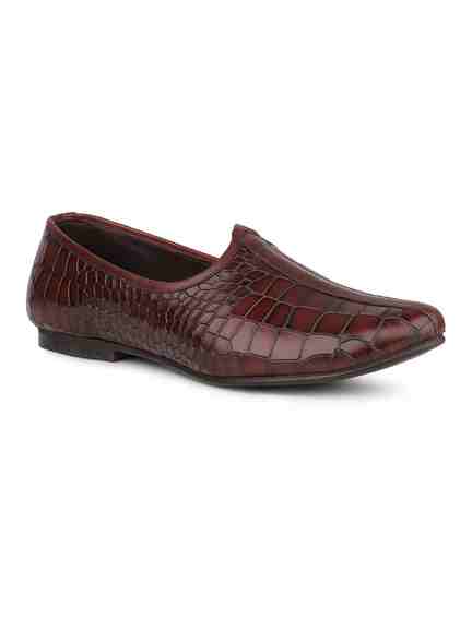 ATESBER | Men Brown Casual Textured Slip-On Shoes
