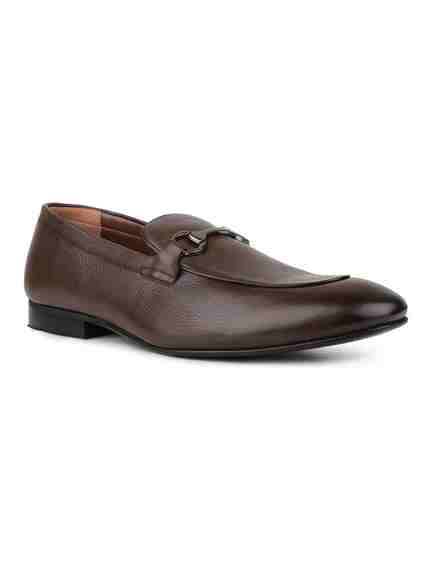 ATESBER | Mens Brown Solid Pointed Toe Formal Shoes