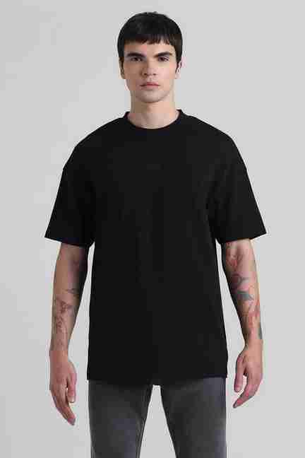 JACK & JONES | Solid Cotton Crew Neck Men's T-Shirt