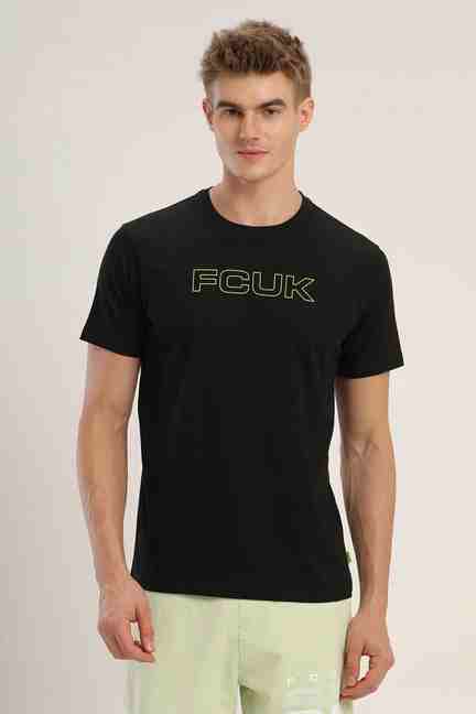 FCUK | Solid Cotton Round Neck Men's T-Shirt