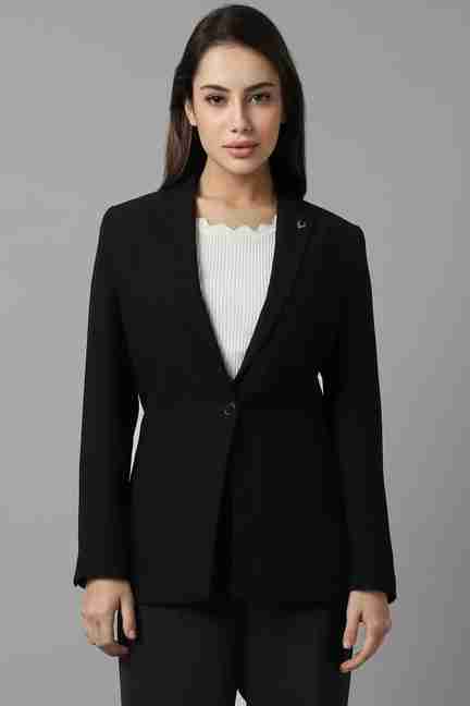 Allen Solly | Women Black Solid Casual Blazer
