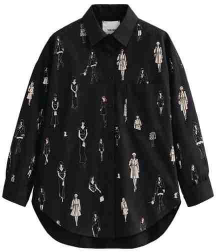 Allen Solly | Women Black Print Long Sleeves Shirt