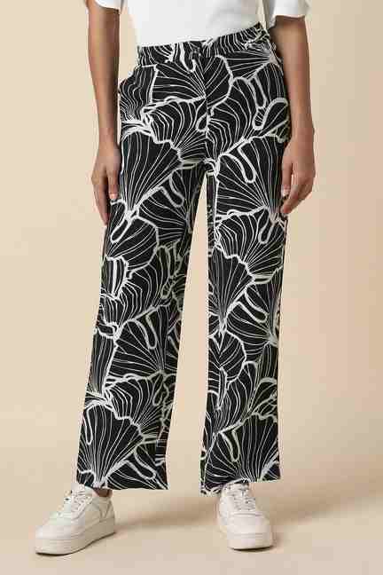 Allen Solly | Women Black Printed Casual Trousers