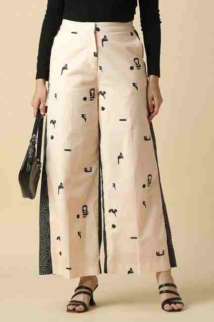 Allen Solly | Women Beige Print Casual Trousers