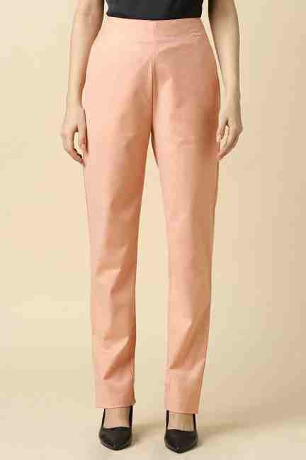 Allen Solly | Women Peach Solid Formal Trousers
