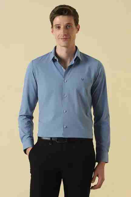 Allen Solly | Men Light Blue Solid Full Sleeves Formal Shirt
