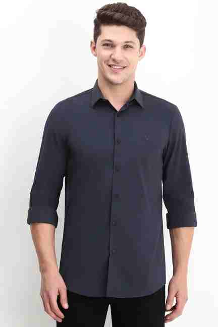 Allen Solly | Men Navy Slim Fit Solid Full Sleeves Casual Shirt