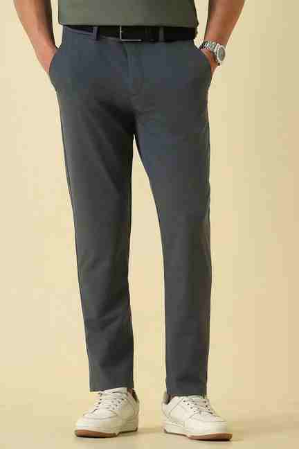 Allen Solly | Men Grey Solid Casual Trousers