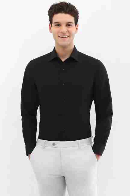 Allen Solly | Men Black Regular Fit Solid Full Sleeves Formal Shirt