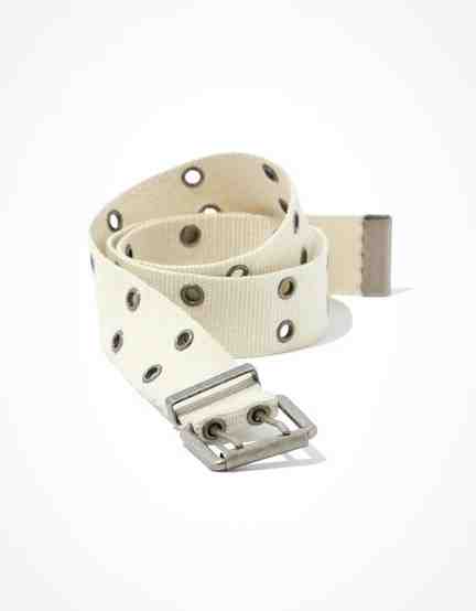 American Eagle | American Eagle Women White Y2K Grommet Belt