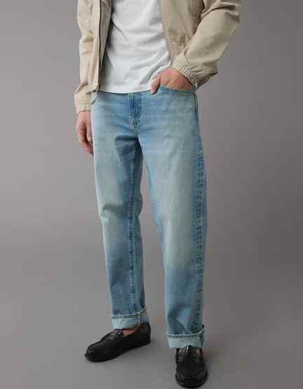 American Eagle | American Eagle Men Blue  EasyFlex Original Straight Jean