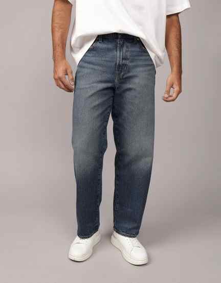 American Eagle | American Eagle Men Blue  Loose Fit Jeans