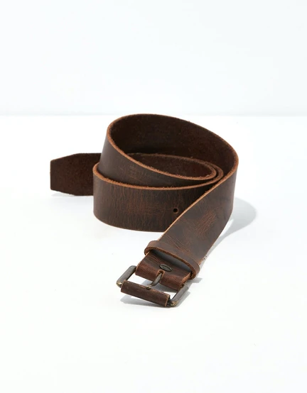 American Eagle Men Brown Leather Workwear Belt